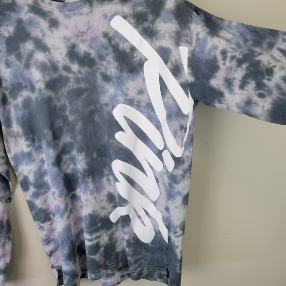 VICTORIA'S Secret PINK Logo Long Sleeve Top Tie Dye XS - Picture 2 of 9